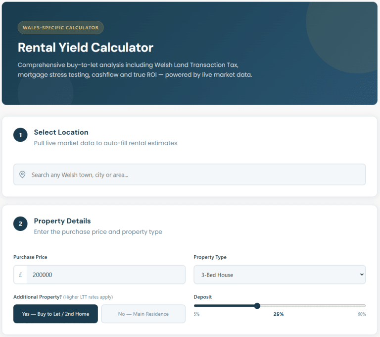 Rental Yield Calculator Wales